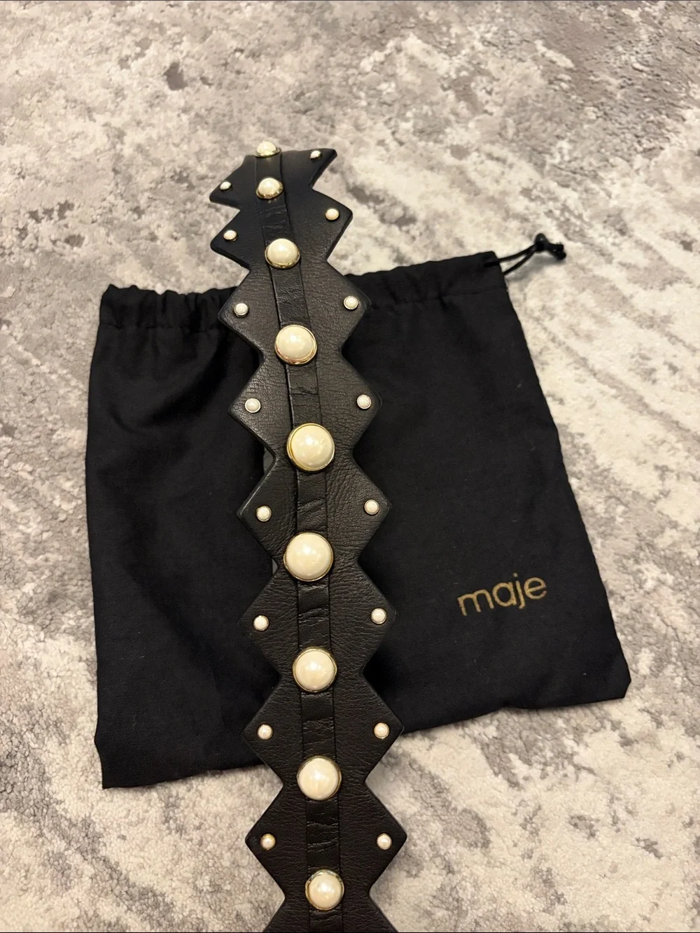 Maje black leather